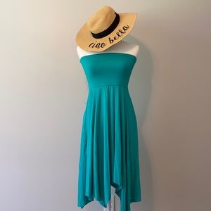 Teal swing dress